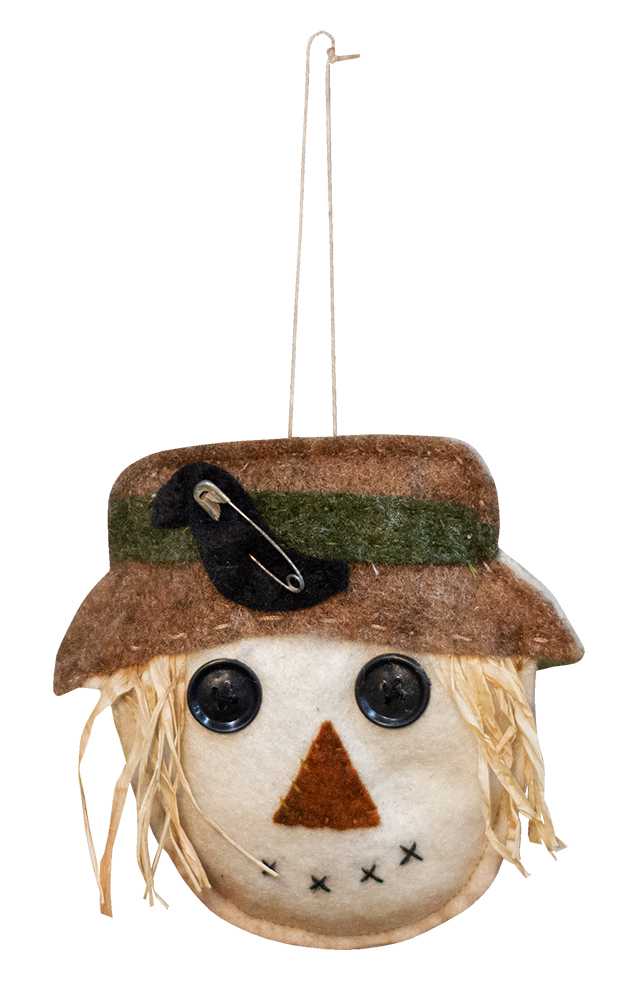 Felt Scarecrow Head Ornament #CS37861