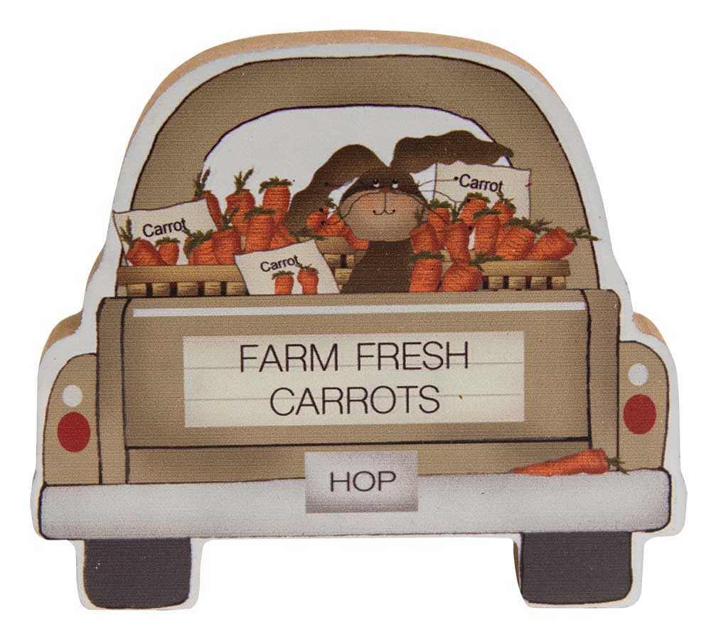 Farm Fresh Carrots Chunky Truck w/Bunny #35292B