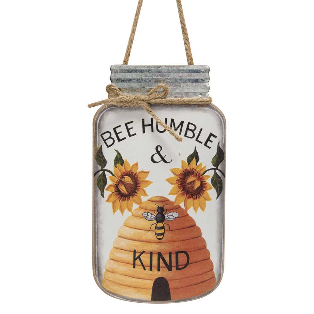 Bee Humble & Kind Mason Jar Sign #35370