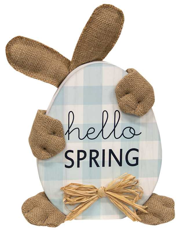 Hello Spring Wooden Bead Garland W/Bunny
