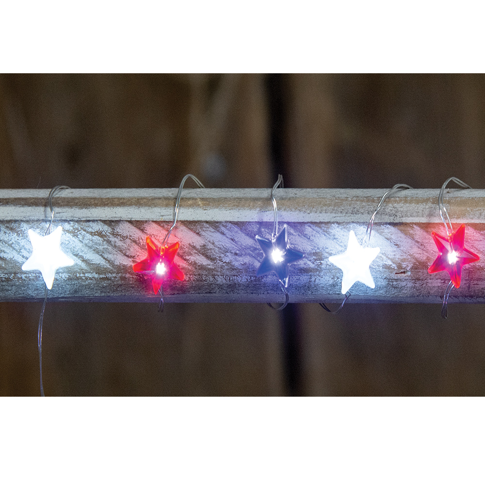 LED Patriotic Mini Star Lights, 20ct