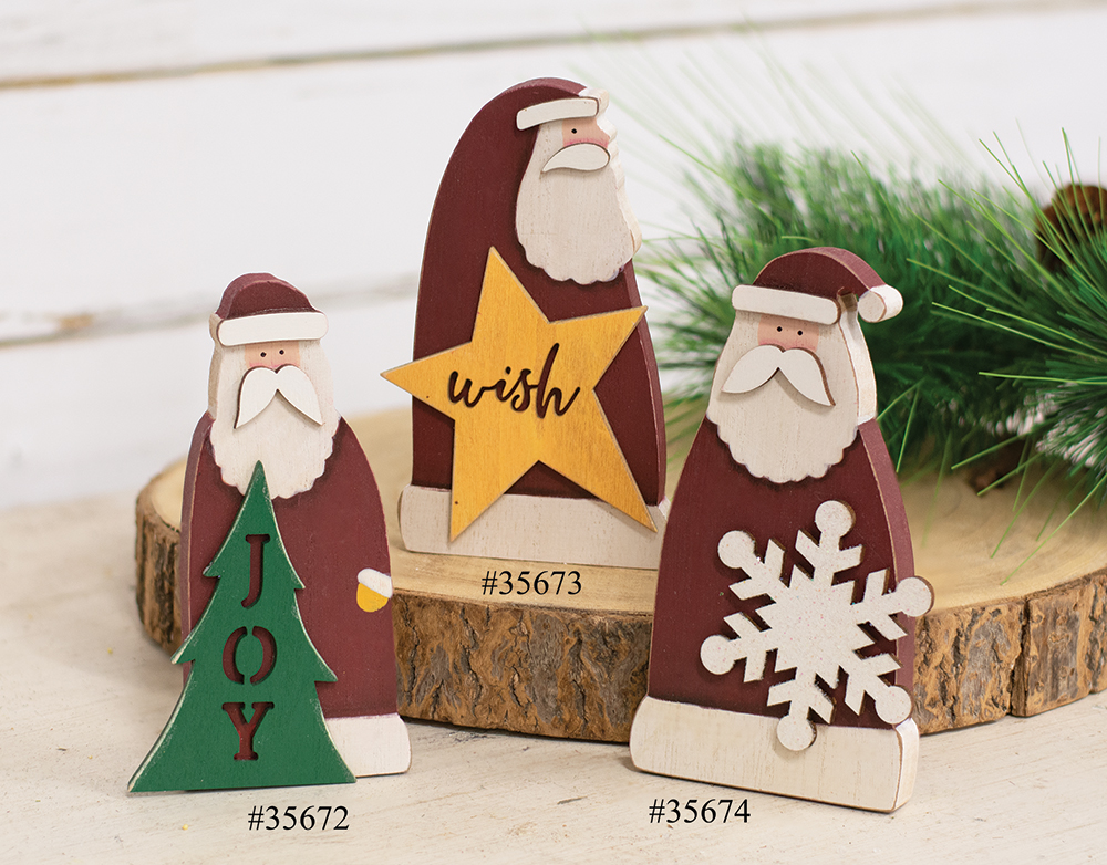 Wish Santa Wooden Sitter #35673