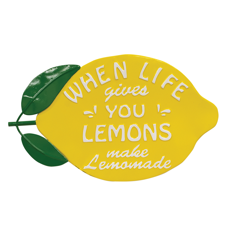 When Life Gives You Lemons Rusty Metal Tin Sign /Lemonade Lemon Farmhouse Decor 