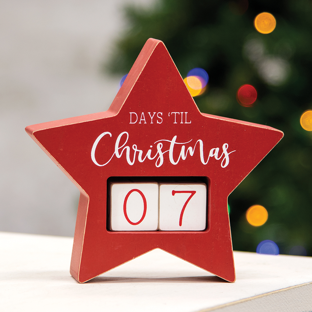 Days Til Christmas Star Countdown Calendar