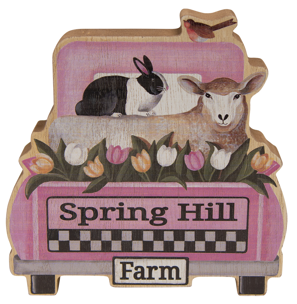 Spring Hill Farm Chunky Wood Truck Sitter #35627