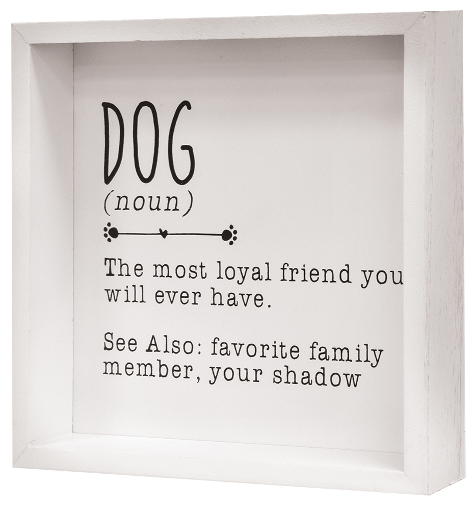 Dog Definition Framed Box Sign #35747