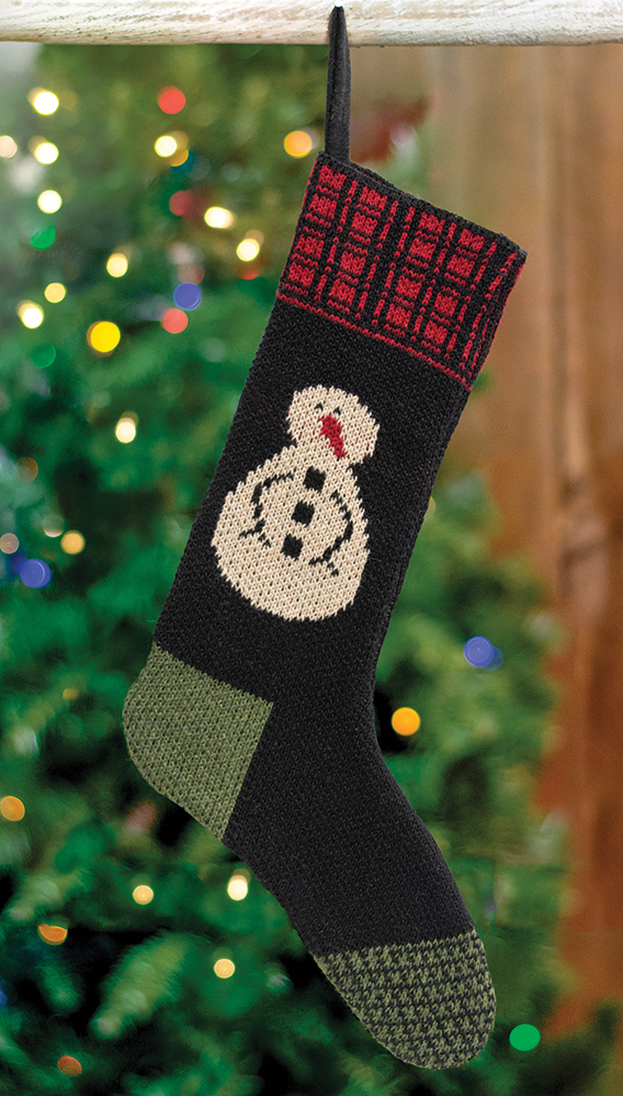 Knit Red Top Snowman Stocking #CS38384
