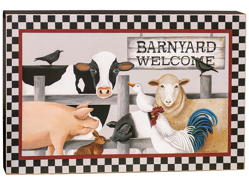 Barnyard Welcome Box Sign #H36031