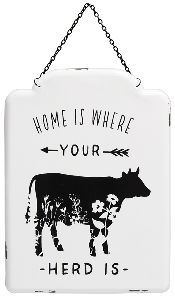 Home Is Where Your Herd Is Metal Hanging Sign #65225