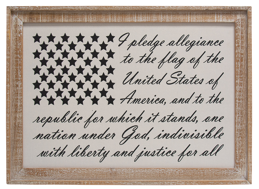 I Pledge Allegiance To The Flag Framed Sign #65228