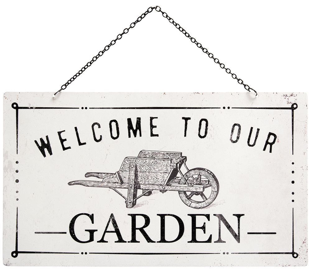 Welcome To Our Garden Metal Hanging Sign #65233