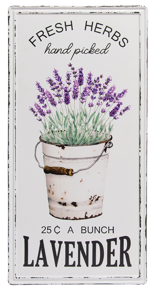 Hand Picked Lavender Metal Sign #65237
