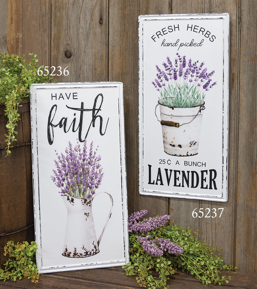 Have Faith Lavender Metal Sign #65236