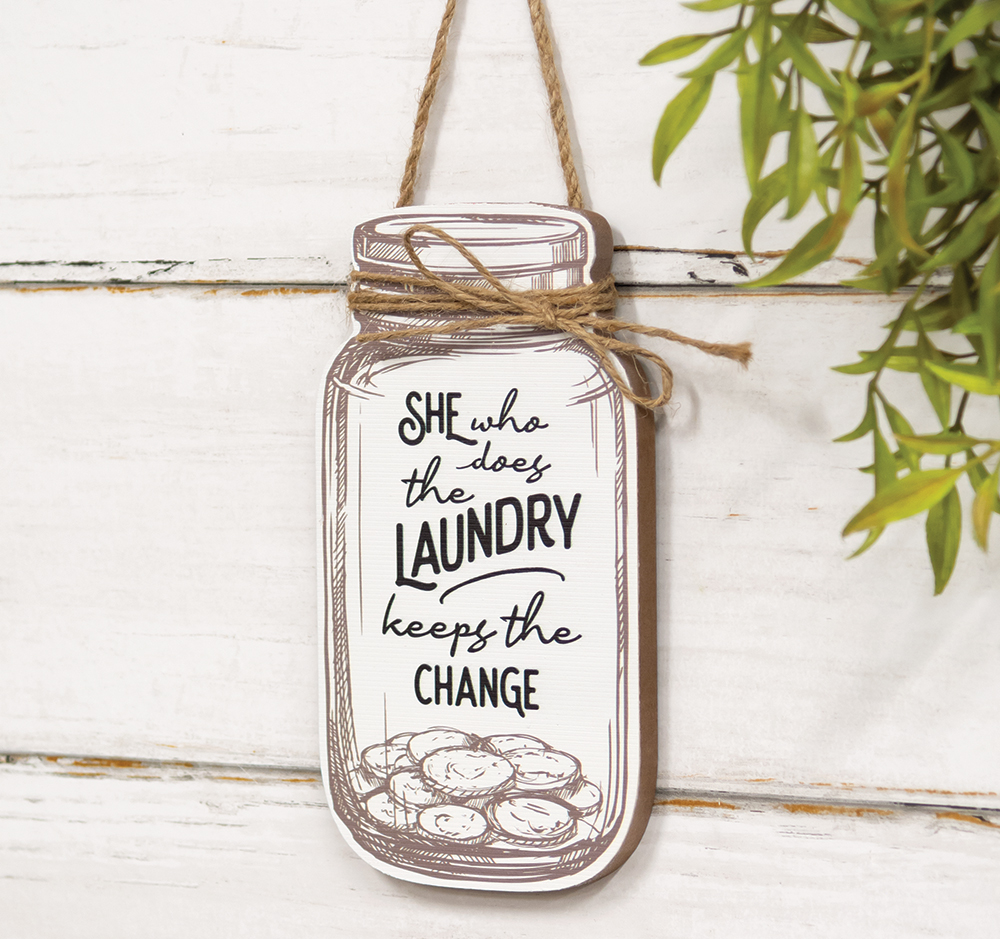 She Who Does the Laundry Mason Jar Hanger #36285