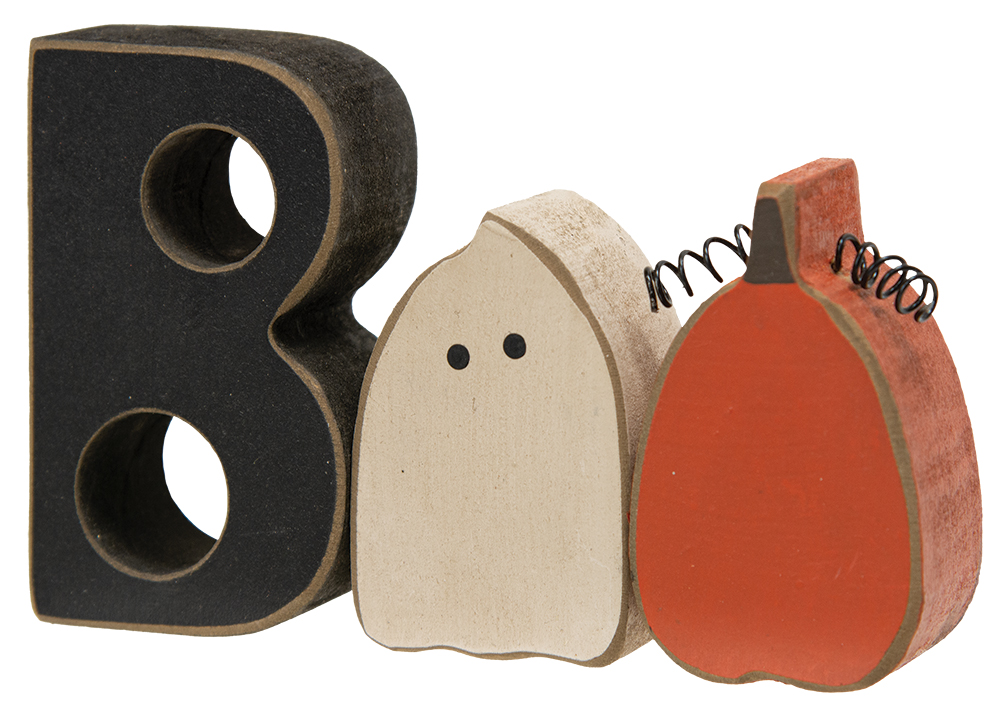 3/Set, "Boo" Ghost & Pumpkin Blocks #36616