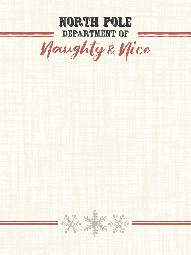 Department of Naughty & Nice Mini Notepad #55025