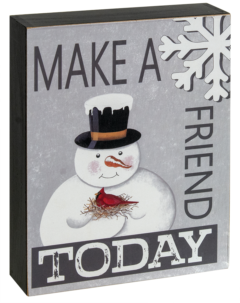 Make A Friend Today Box Sign, 3 Asstd. #36186