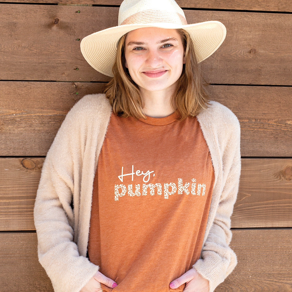Hey Pumpkin T-Shirt, Heather Autumn L121
