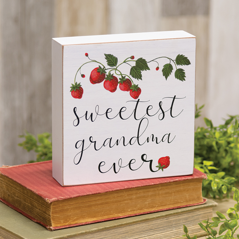 Sweetest Grandma Ever Box Sign #36963