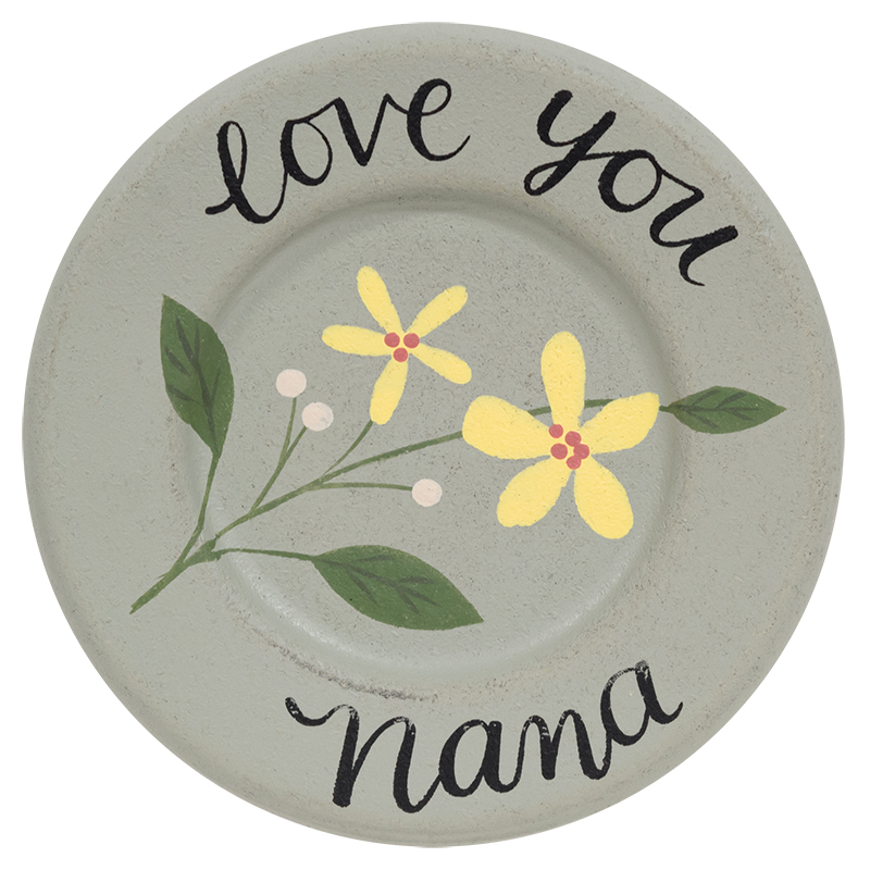Grandma Love Mini Floral Plate, 5 Asstd. #36991