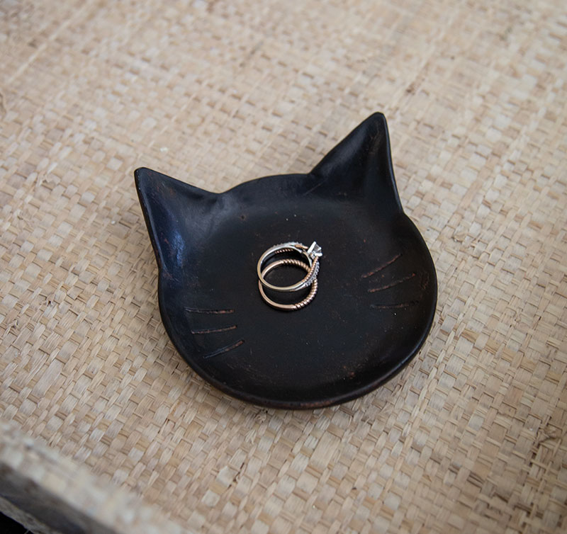 Black Cat Resin Trinket Tray 65317