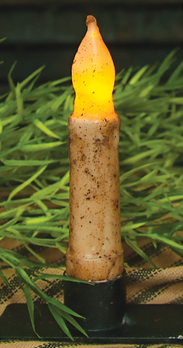 Burnt Ivory Taper Candle- 4" #84019