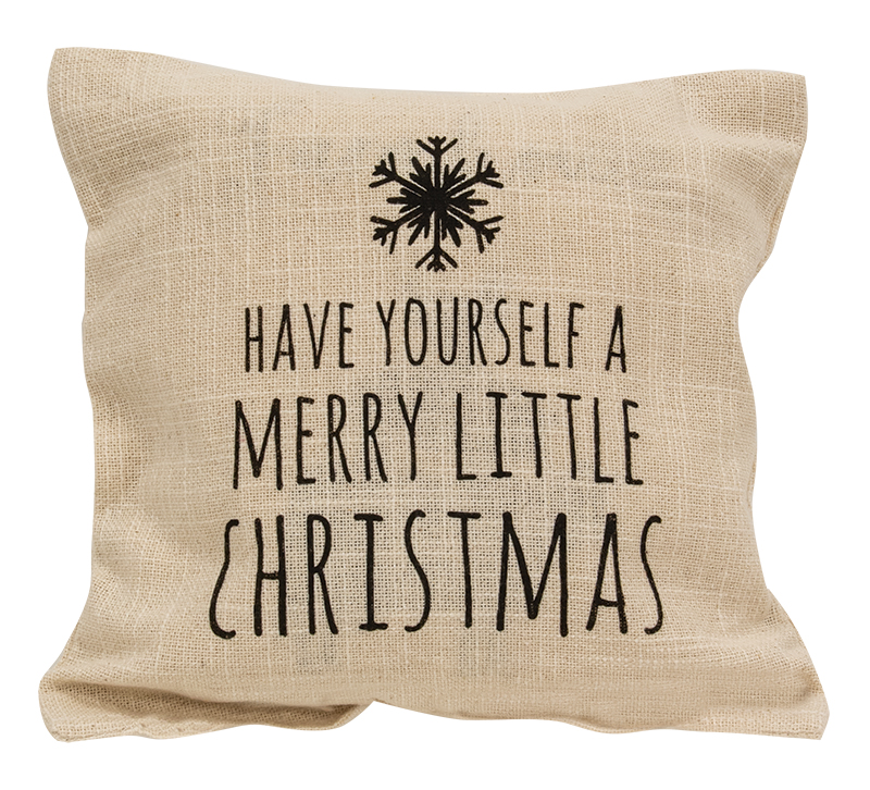 Merry Little Christmas Natural Pillow 15551