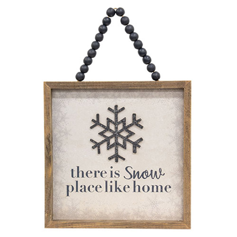 Snow Place Like Home Beaded Framed Sign, 2 Asstd. 35650