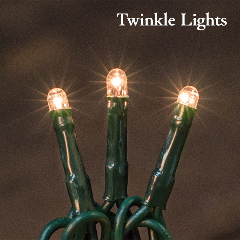 Twinkle Lights - Super Bright Teeny Bulbs - Green Cord #HL1402