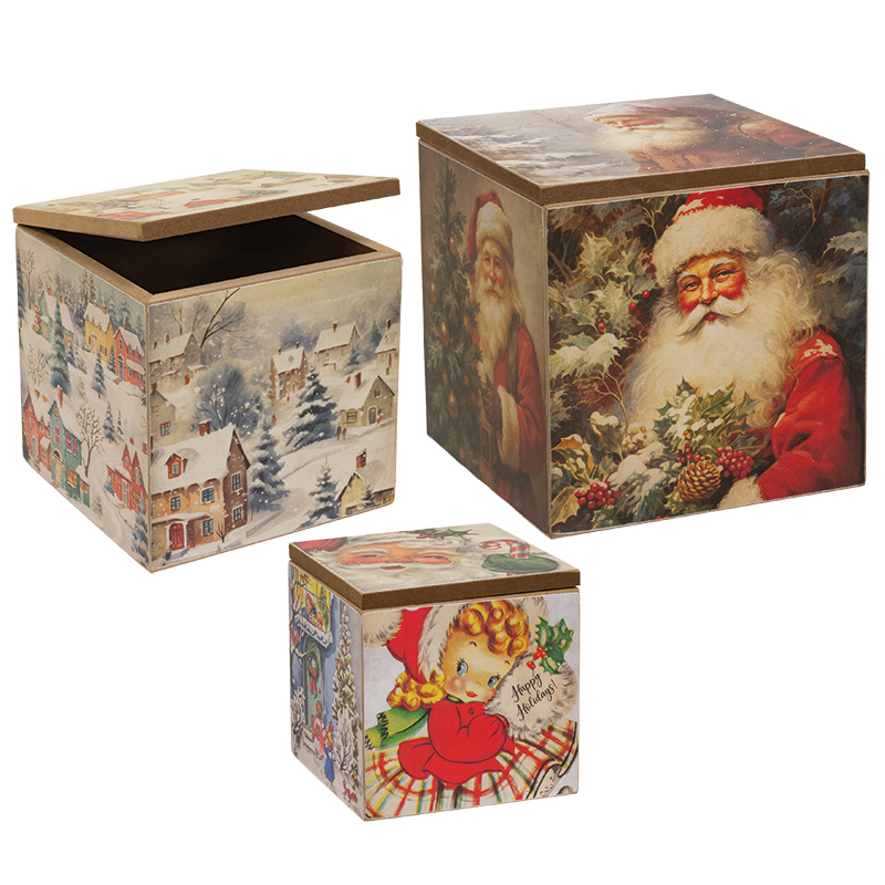 3 Set - Vintage Wonderland Stacking Boxes