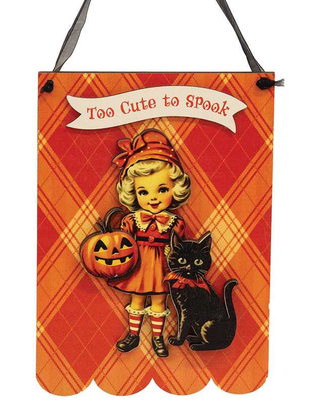 Too Cute To Spook Vintage Halloween Hanger