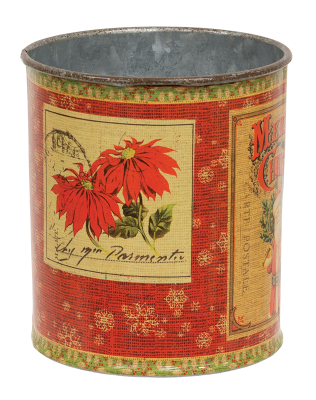 Vintage Santa Metal Can Vintage Santa Metal Can