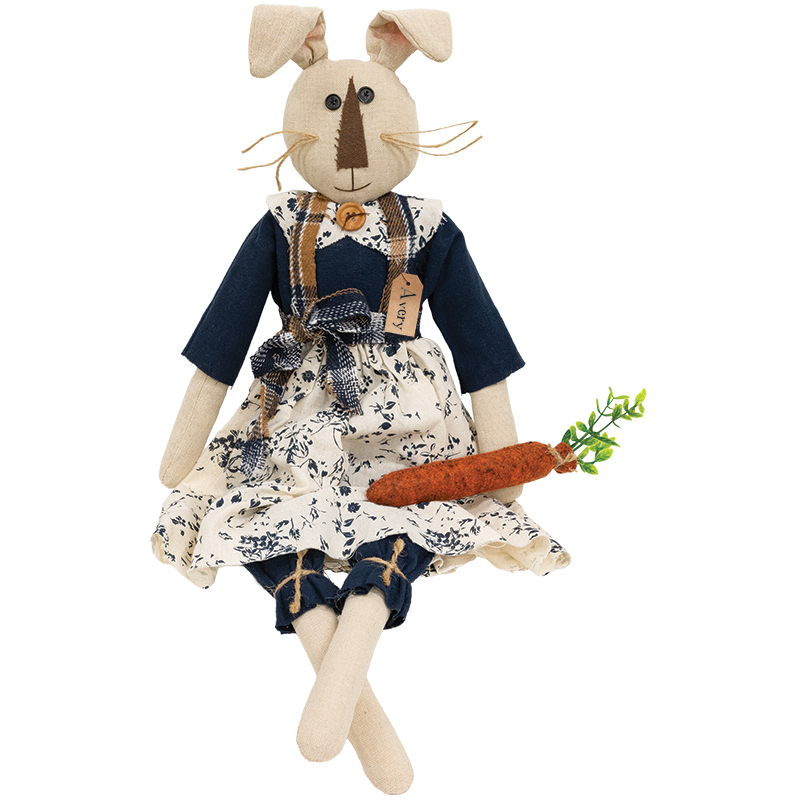 Avery Bunny Doll with Carrot, #CW5001 Avery Bunny Doll with Carrot, #CW5001