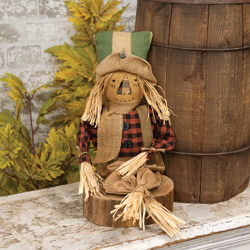 Primitive Scarecrow with Burlap Hat Primitive Scarecrow with Burlap Hat