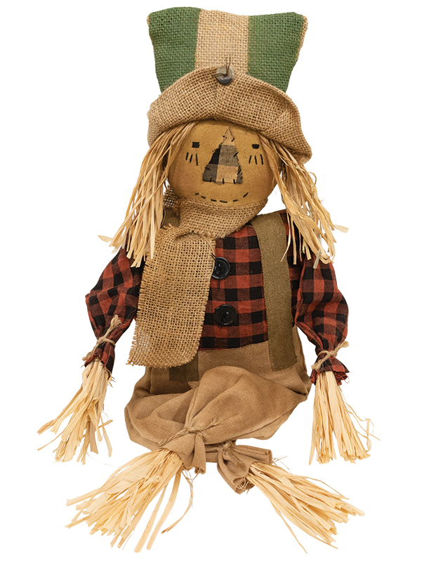 Primitive Scarecrow with Burlap Hat Primitive Scarecrow with Burlap Hat