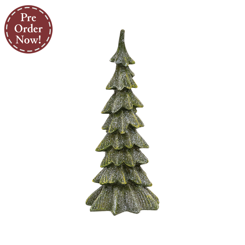 Resin Glittered Christmas Tree - 8"H Resin Glittered Christmas Tree - 8"H