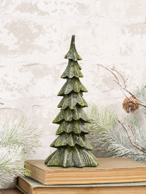 Resin Glittered Christmas Tree - 8"H Resin Glittered Christmas Tree - 8"H