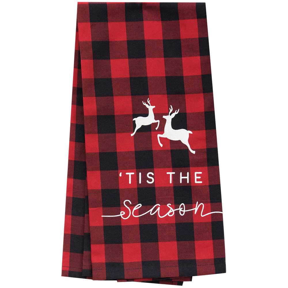{[en]:Red Buffalo Check Tis The Season Towel -