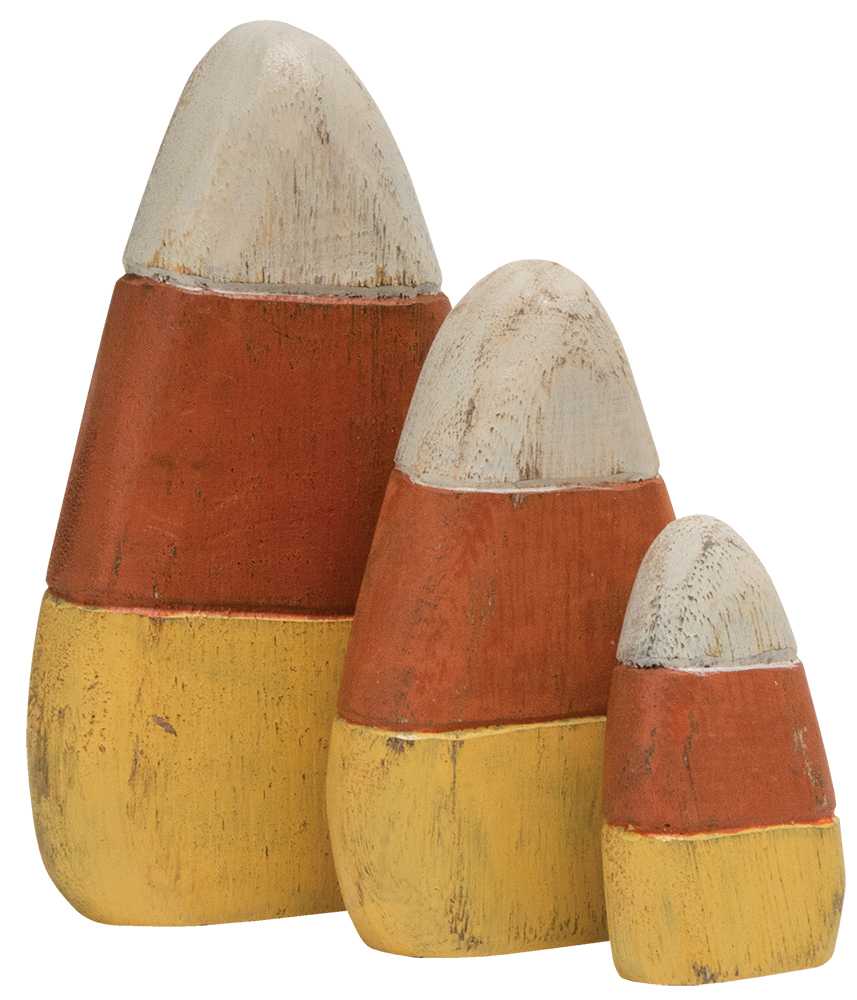 Wooden Candy Corn, Set of 3 - # 34360