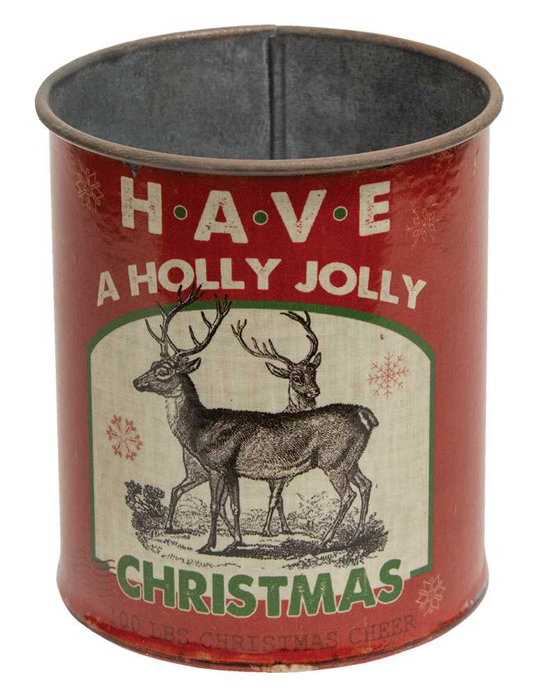 {[en]:Holly Jolly Christmas Metal Can