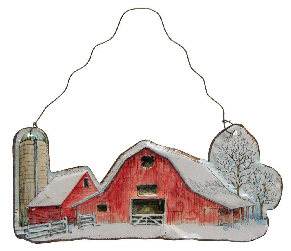 {[en]:Winter Farm Scene Ornament