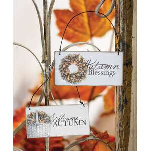 Autumn Blessings Ornament - 2 asst. -