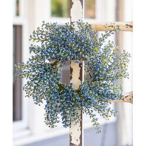 Bursting Astilbe Candle Ring, Sky Blue, 3”;