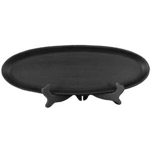 20-1/2" Wooden Oval Tray - Black;