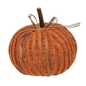 Chenille Pumpkin - 6" Orange;