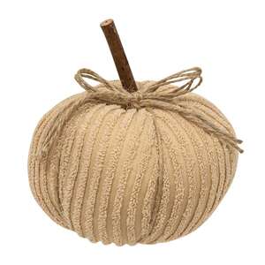 Chenille Pumpkin - 6" Cream;