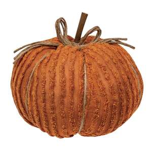Chenille Pumpkin - 8" Orange;
