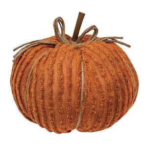 CS375111 Chenille Pumpkin 8" Orange