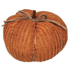 CS375121 Chenille Pumpkin 9.5" Orange