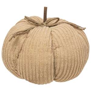 Chenille Pumpkin - 8" Cream;